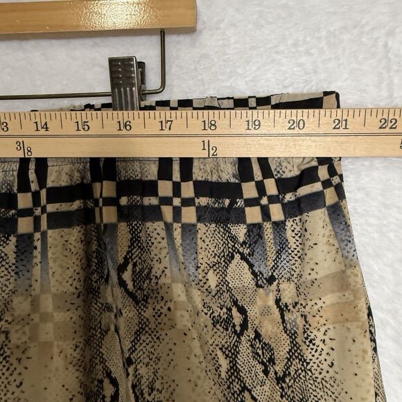 Mlle Gabrielle Tan Black Print Travel Knit Skirt Women's Size 3x Business Casual - Picture 9 of 15